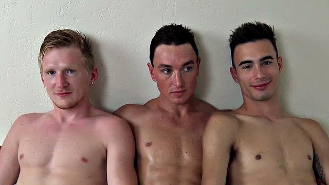 Barebacked nympho fucked in threesome by big dicks