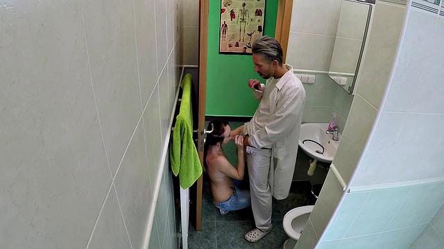 Thick dick stretches shaven area