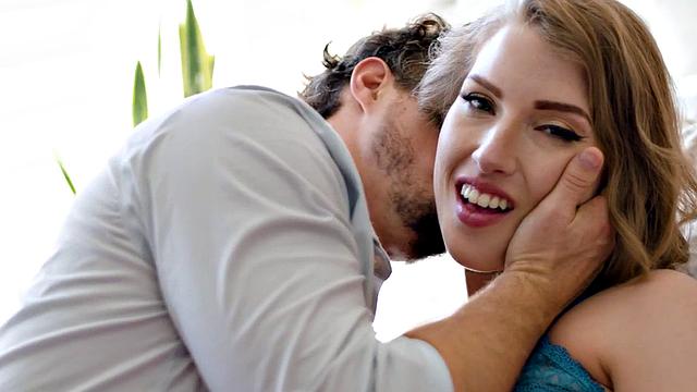 Desirable busty babe deepthroats and rides cock