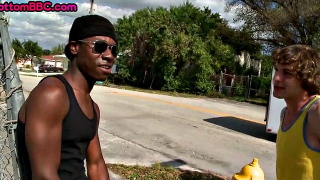 Curious ebony agrees going gay