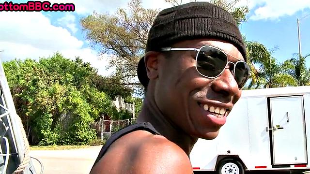 Curious ebony agrees going gay