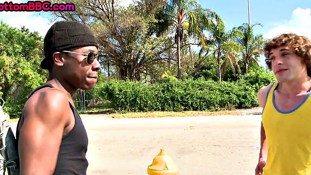 Curious ebony agrees going gay