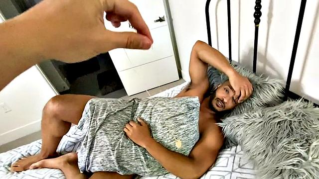 Black jock mesmerized and POV nailed by dominant white BF