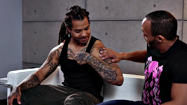 Watch these hairy ebony babes give 2gether a handjob and rimjob on the sofa