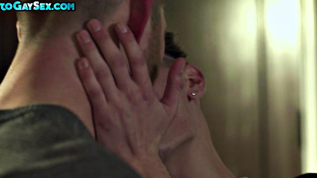 Rimjob jock with hairy chest enjoys anal with blowjob stud