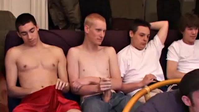 watch gunner, matt, kaos, levi and tapher go wild together in a hot gay group session