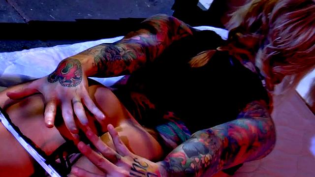 Solo MILF with big tits uses fingers for masturbating