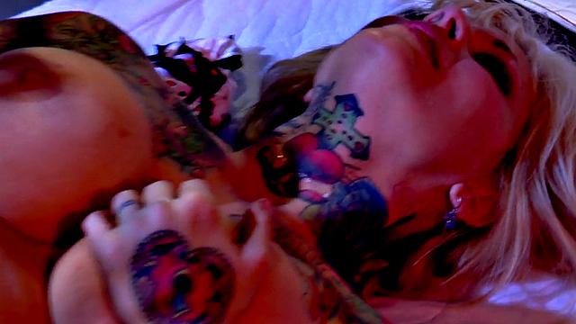 Solo MILF with big tits uses fingers for masturbating