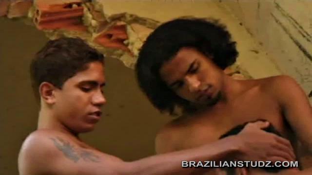 In this Latin group sex scene, Antonio Pinto, Bruno Santos, and Marco Santos decide to join in a game of suck me, suck you, which quickly turns into fuck, me fuck