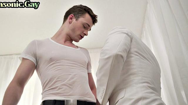 Pervert elder tries out newbie