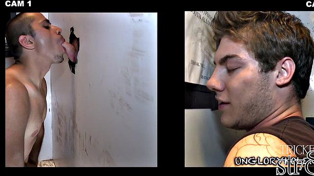 Gullible straight muscular fooled at the gloryhole