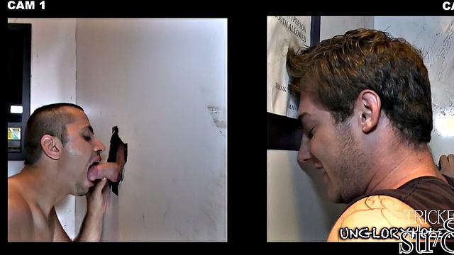 Gullible straight muscular fooled at the gloryhole