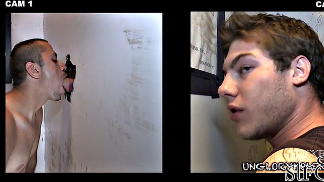 Gullible straight muscular fooled at the gloryhole