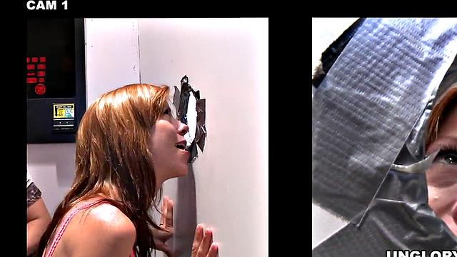 Facial loving gay sucks str8 in secret gloryhole