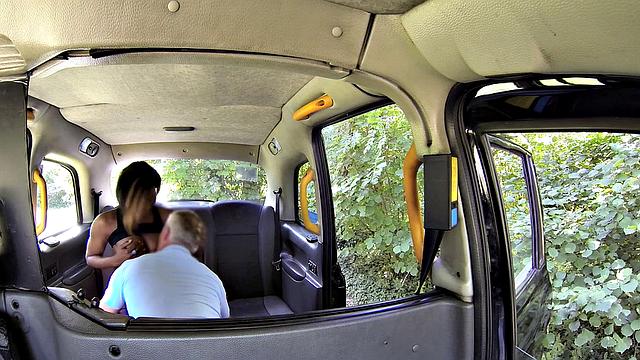 A hot ebony babe moan with pleasure as she gets pounded from behind in interracial POV