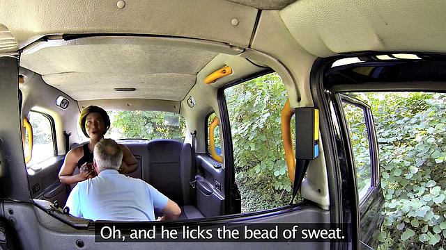 A hot ebony babe moan with pleasure as she gets pounded from behind in interracial POV