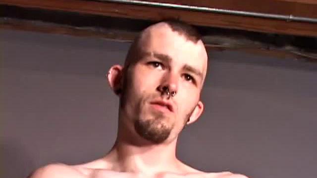 As soon as Nick Stevens gets undressed, he grabs some lube and starts to work on his swelling cock. It doesn't take too much stroking before Nick coaxes out a huge messy cum load.