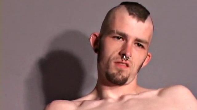 As soon as Nick Stevens gets undressed, he grabs some lube and starts to work on his swelling cock. It doesn't take too much stroking before Nick coaxes out a huge messy cum load.