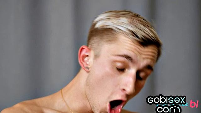 Hairy bae pussylicked by bisexual dudes