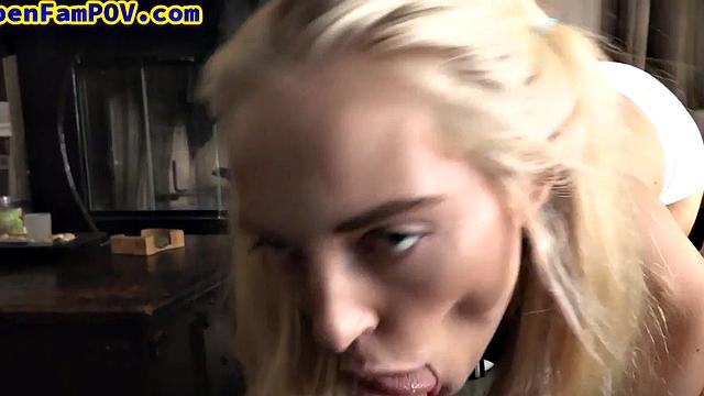 Petite stepdaughter gets fucked in amateur taboo sex