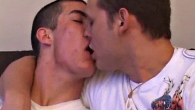 Chris Javin stops by and starts foreplay with Brennan Stark. The dicks come out and te two exchange blowjobs. Then Chris dons a condom and fucks Brennan's ass.