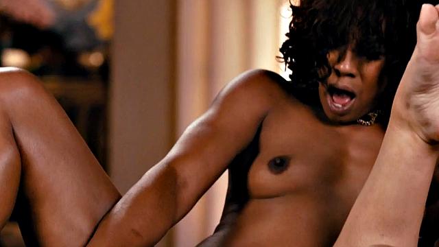 Ebony lez enjoys 3some with white lesbians