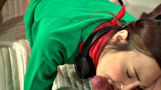 Professor pounds tight young pussy in the bedroom and cums inside her