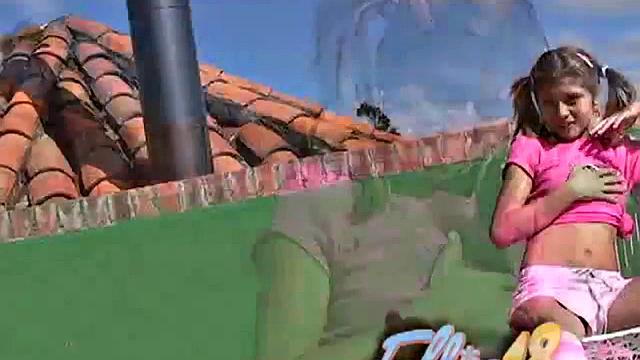 Teen sucks cock and gets pussy banged