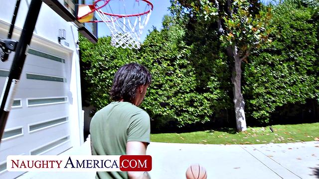 Sexy Milf Maria May is so horney she has to have her son's friend's stiff cock