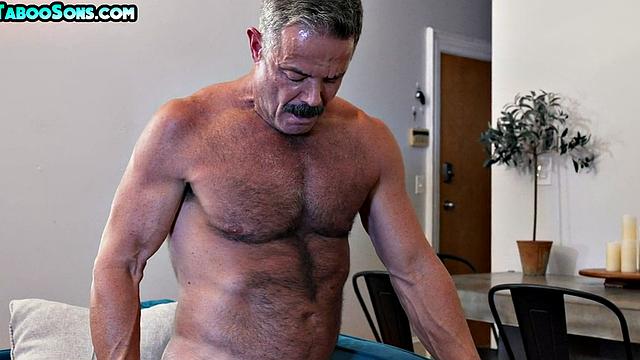 21yo Stepson Barebacked by Stepdaddy with Hairy Chests