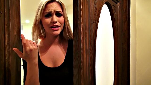 Watch this trimmed pussy get a hard pounding with protection from deepthroating and cowgirl action.