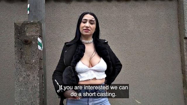 Big booty babe fucked in public