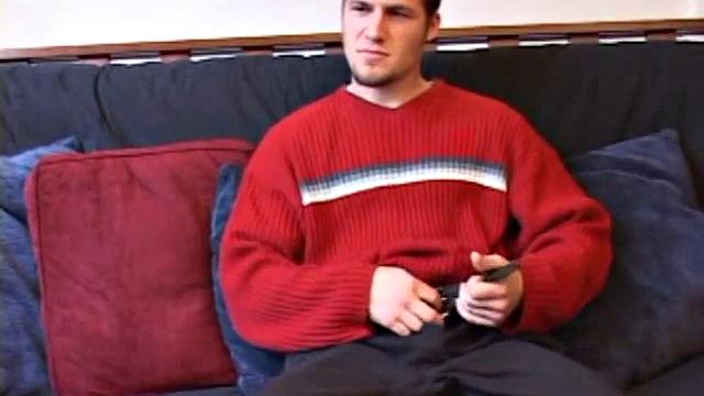 Str8 Alex Beats Off With Dildo