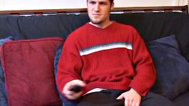 Str8 Alex Beats Off With Dildo