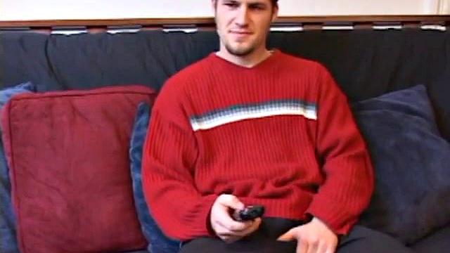 Str8 Alex Beats Off With Dildo