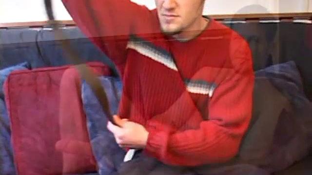 Str8 Alex Beats Off With Dildo