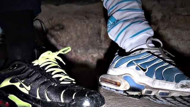 Skinny amateur bottom fucked in basement after sucking