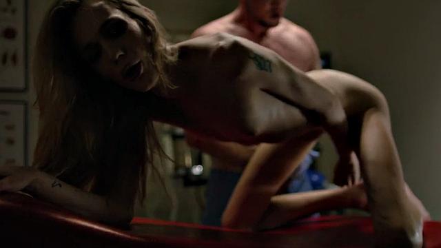 Skinny teen with small tits gets barebacked by doctor in medical room