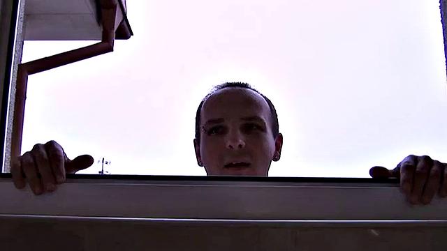 Peeping voyeur dominated by femdoms