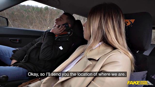 Миа Браун сосёт и скачет на члене в машине после поломки авто с Максом Диором.