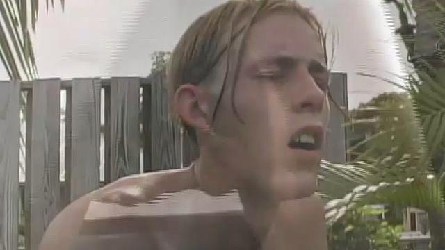 Kent Hanson picks up adorable 19 year old Blake Ashton. They head straight for the hot tub to play around with each other. After stripping naked and hopping in, the boys are soon sucking on each other's dick.