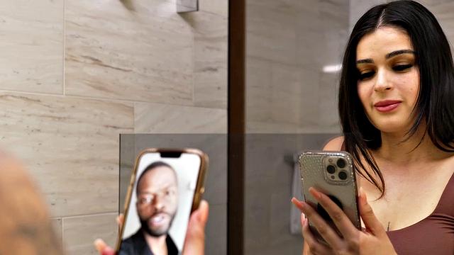 Tattooed Latina Carolina Cortez takes big cock to help her boyfriend