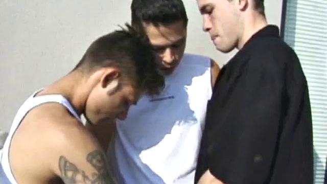 Dillon is a heavily tattooed street punk and the sparkplug of this incredible group sex scene, though Anthony and Nate more than hold their own. Within the first few minutes, everybody has sucked and stroked each other's dicks.