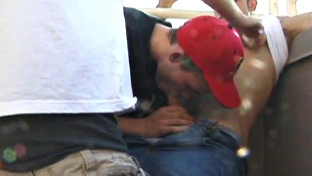 Dillon is a heavily tattooed street punk and the sparkplug of this incredible group sex scene, though Anthony and Nate more than hold their own. Within the first few minutes, everybody has sucked and stroked each other's dicks.