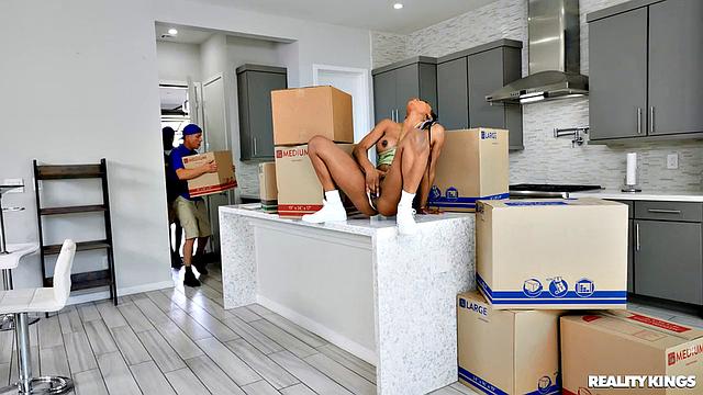 Annoyed Girlfriend Fucks Moving Guy