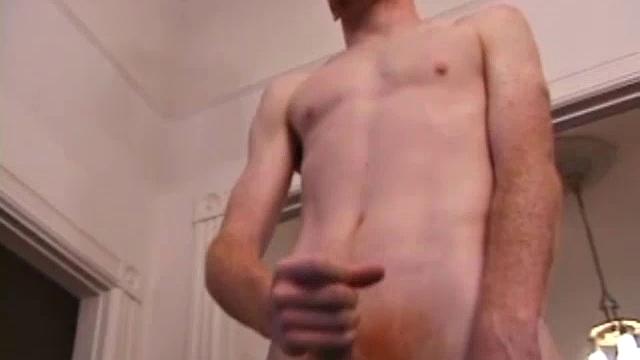 Cute young Tristian gets naked and lubes his swelling cock. He delivers a hot stroke show, edging himself several times. Once he's reached that special moment, this sexy twink pumps his cum load out on a glass table.