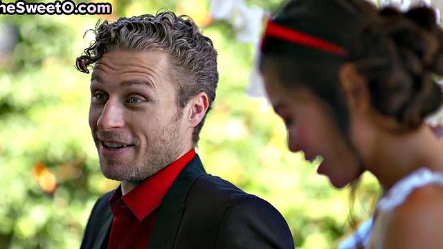 Petite Asian babe by her man