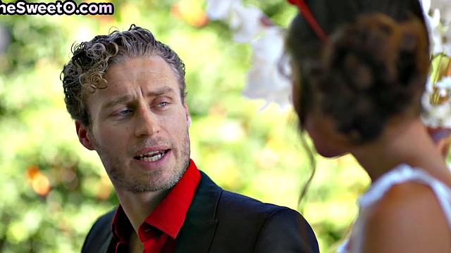 Petite Asian babe by her man