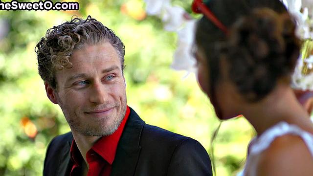 Petite Asian babe by her man