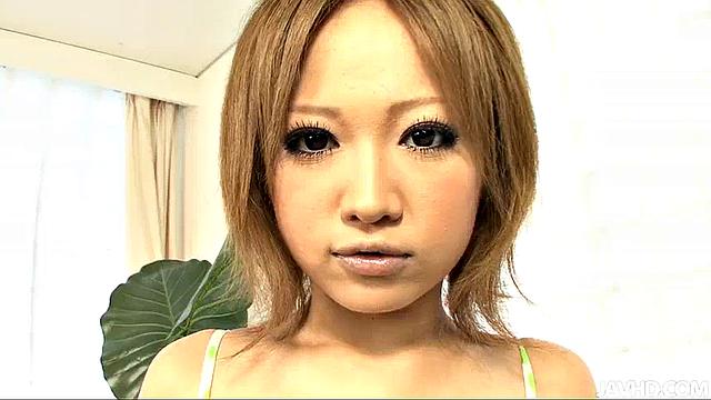 Ai Shirosakia with micro bullet has her shaved pussy toyed